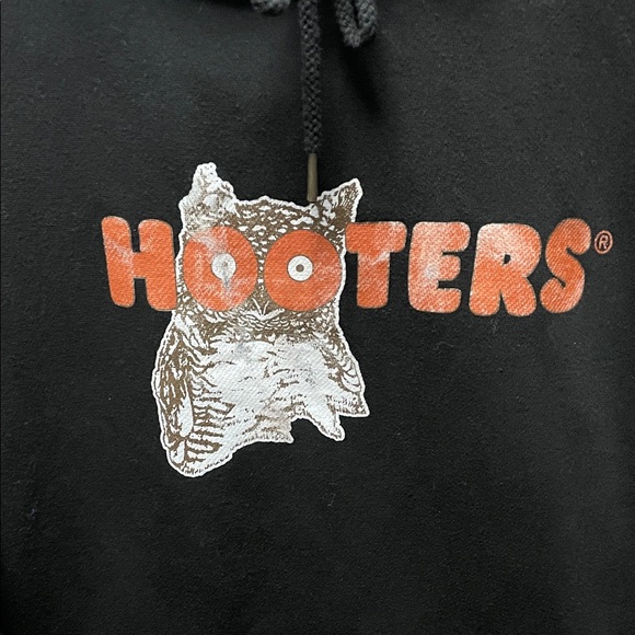 Hooters Black and Orange Men's Sweater Hoodie Size XL - Picture 4 of 6